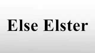 Else Elster