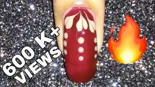 1 minute nail art 🔥| dry marble / needle nail art V5 | nail art tutorials by sherry
