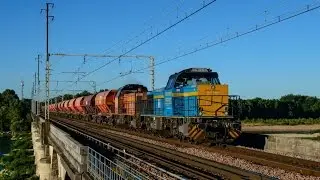 Des trains sur le pont de Montlouis