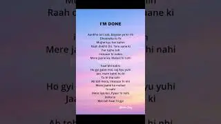 I'm done female version | Melodic Lyrics #song#lyrics#songlyrics#viralsong