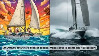 31 Octobre 1993 : Premier d&eacute;part de la transat Jacques Vabre, r&eacute;unissant la cr&egrave;me des navigateurs !!