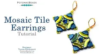 Mosaic Tile Earrings - DIY Jewelry Making Tutorial by PotomacBeads