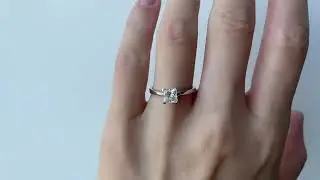 Futuristic Style 0.9 ct Princess Cut Diamond Ring - PIERRE - Style #3383
