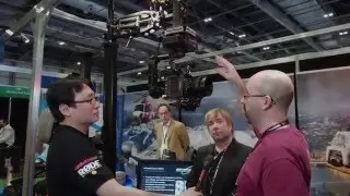 Новостной корреспондент на выставке BVE 2016: чёрная рука Flowcine для установки бесщёточных подвесов на транспортные средства