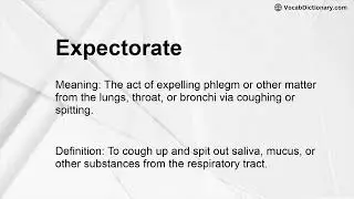 Expectorate Meaning