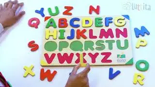 Luttita - ABC | Aprendendo o alfabeto com quebra-cabe&ccedil;a em madeira | Alfabeto para crian&ccedil;as