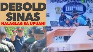 GEN.DEBOLD SINAS NALAGLAG SA KINAUUPUAN HABANG INIENTERVIEW!