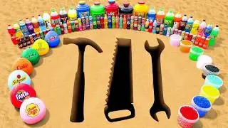 How to Make Repair Tools with Orbeez, Big Coca Cola, Mtn Dew, Fanta vs Mentos & Sodas