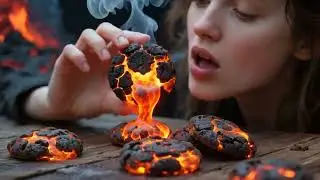 Girl eating cookies made of lava | @shorts_hub12_1 @lava @100k