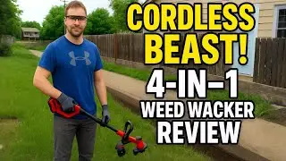 Lazenry 4-in-1 Cordless Weed Wacker: Mows, Trims, Edges&mdash;FAST!