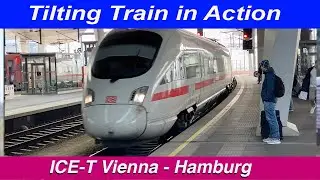 German Tilting High Speed Train tilting around the curves