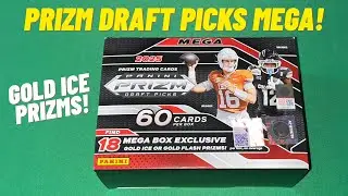 2025 Panini Draft Picks Football Mega Box Opening Review! SO MUCH GOLD ICE! New Retail Sports Cards!