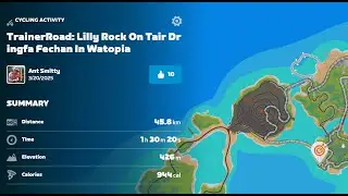 Lilly Rock Sweet Spot Training on Zwift with TrainerRoad | TT Position Test for Ironman Lake Placid