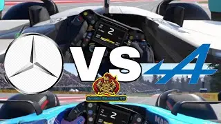 Comparando el Mercedes y el Alpine del F1 22