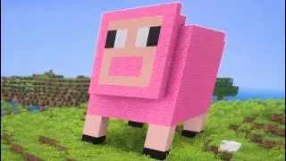 I Build a Pink Sheep In Minecraft!