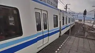 ｢朝の準急行!｣南海7000系(7505f+7507f)準急行和泉中央行き深井駅発車｡
