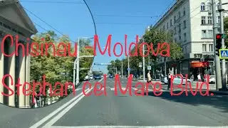 Chisinau City Car Driving Moldova ccd11-StephancelMare Blvd. -Puskin Str . -Grigore Vieru Str.