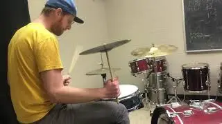 Repurpose your broken hi-hats as a snare head... it works... kind of