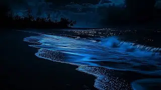 All Night Ocean Sounds 🌊 Deep Sleeping Waves with a Dark Screen