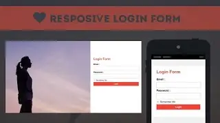 Responsive Web Design - Full Landing Page - Responsive Login Form with html and css