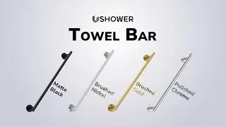 Easy Towel Bar Installation | Sturdy & Stylish Bathroom Towel Rack by USHOWER #bathroomhardware