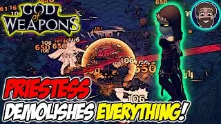 Priestess is UNSTOPPABLE - Crazy run!!! | God of Weapons