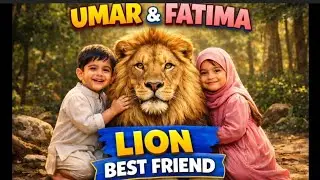 Umar Fatima Lion Best Friend | Cute Kids Story() Kids & Lion Friendship Story | Umar Fatima#cute 