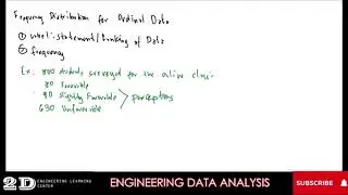 ENGINEERING DATA ANALYSIS FREQUENCY DISTRIBUTION FOR NOMINAL AND ORDINAL DATA