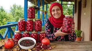 Homemade Onion Pickle & Pomegranate Paste | Village Food Making
