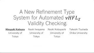 [COVID] A New Refinement Type System for Automated nu-HFLZ Validity Checkin