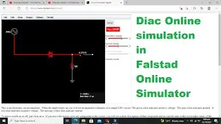 how to use diac in falstad online simulator | diac simulation in falstad simulator