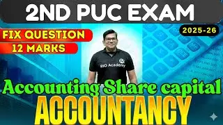 2nd PUC Accountancy | 12 marks Problems | Company Account  | #2ndpuc