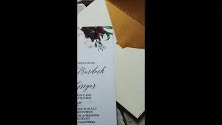 Boho digital wedding invitation with burgundy watercolour flowers
