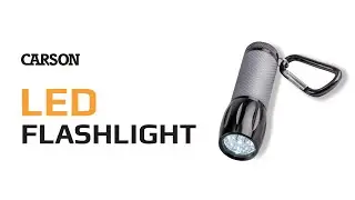 LEDSight Pro&trade; Flashlight (SL-55) - Glow in the dark flashlight with carabiner clip!