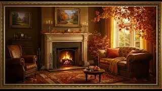Frame TV Art - Frame Art TV with Music: Cozy Autumn Evening: Fireside Warmth and Relaxation