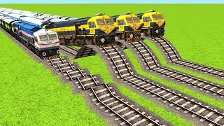 4 DANGEROUS SPEED TRAINS DANGEROUSLY ACCIDENT END CLIMBING CROSSING ON RISKY TRACKS|Train Simulator|