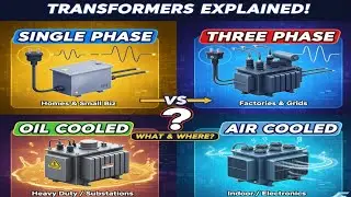 Single Phase and Three Phase vs Oil cooled and Air Cooled Transformers |What is it & where are used.