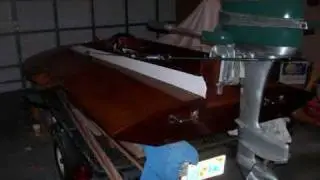 Outboard Hydroplane Racing Boat Built from Plans. Home Built