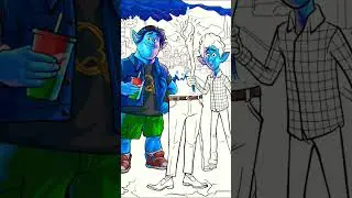 Disney / Pixar .. Onward Movie .. Coloring 4🎨🖌️🖍️ movie characters🥰