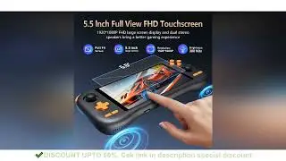 5.5 Inch Touchscreen K56 Retro Handheld Game Console, Android 14 System, 5000mAh Large