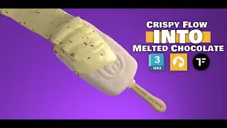 Crispy Flow into Melted Chocolate &ndash; 3ds Max, TyFlow & Phoenix FD