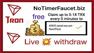 free Tron coin claim 0 minutes unlimited Trx satoshi to faucet pay Tamil