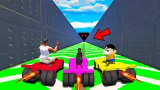 SHINCHAN AND FRANKLIN WENT TO A SPEED BOOSTER CORRIDOR PARKOUR CHALLENGE GTA 5