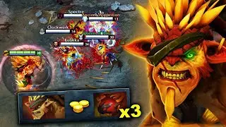 Insane Damage Dealt Bristleback Raid Boss x3 Heart🔥🔥🔥38Kills Dota 2