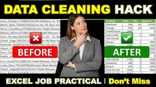Excel Data Cleaning Hacks | Data Cleaning Tricks in MS Excel | Microsoft Excel