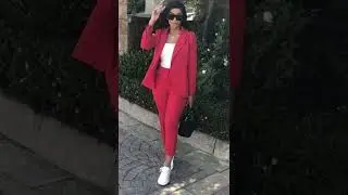 Looks modernos con traje sastre y tenis