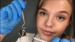 ASMR Dentist Roleplay (scraping, brushing, and whitening session)