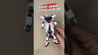 Entry Grade Strike Gundam straight build, simple pose idea shooting with stand base #gundam #gunpla