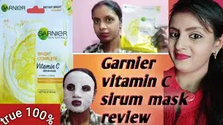 garnier complete bright vitamin c face mask review!2023! how to use face mask sheet! tip dusky skin!