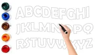 How To Learn Draw & Paint Alphabet Capital Letters AToZ For Kids/Easy Step by Step Drawing Tutorial
